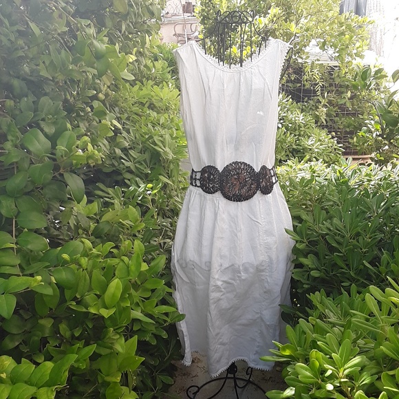 Grecian Vintage Black n Copper Woven Wire Adjustable Wide Belt main image 4